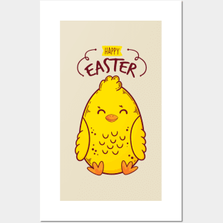 Easter cheerful chicken Posters and Art